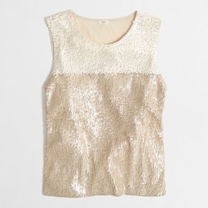 J. Crew sequin colorblock top XXS NWT